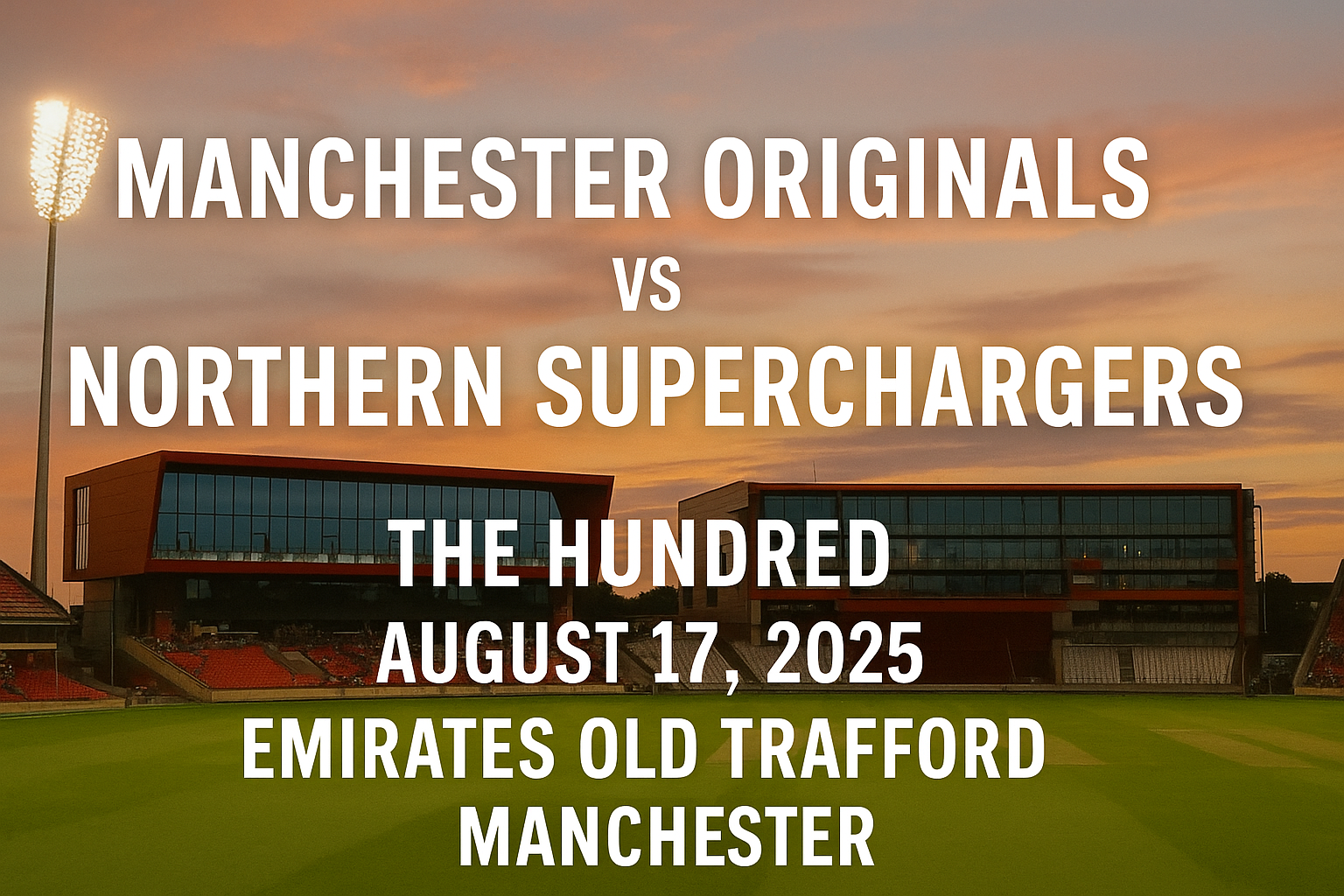 Read more about the article Manchester Originals Men vs Northern Superchargers Men – Aug 17 2025 – Preview & Predictions