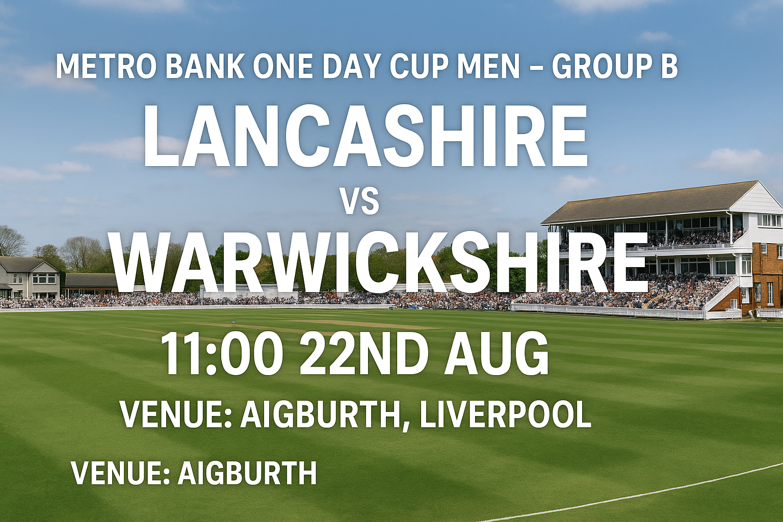 Read more about the article Lancashire v Warwickshire – 22 August – Preview & Prediction