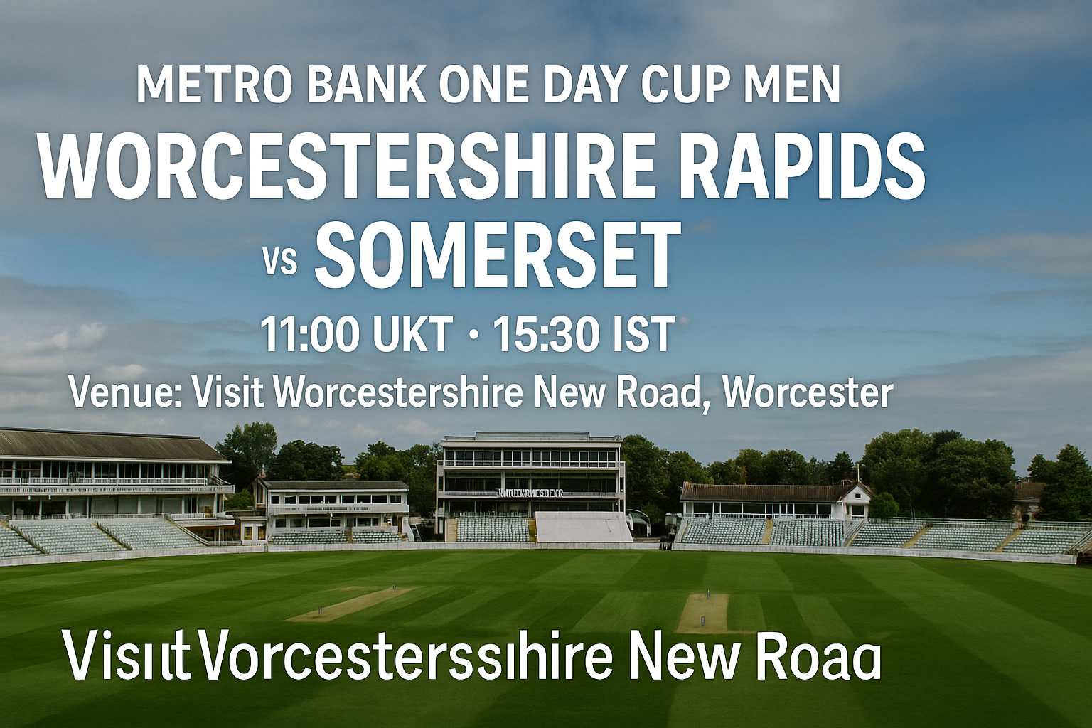 Read more about the article Worcestershire Rapids v Somerset – 31 August – Preview & Prediction