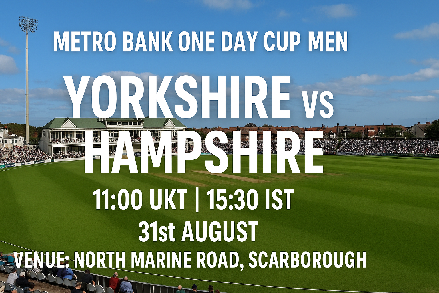 Read more about the article Yorkshire v Hampshire – 31 August – Preview & Prediction