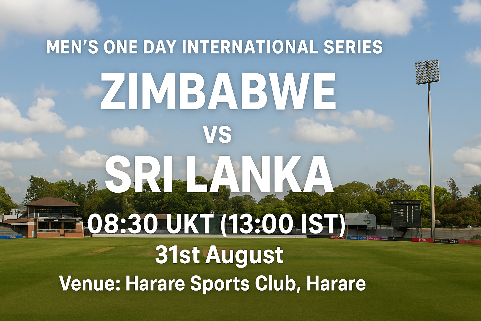 Read more about the article Zimbabwe v Sri Lanka – 31 August – Preview & Prediction