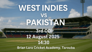 West Indies vs Pakistan 3rd ODI 12 Aug 2025 preview at Brian Lara Cricket Academy, Tarouba
