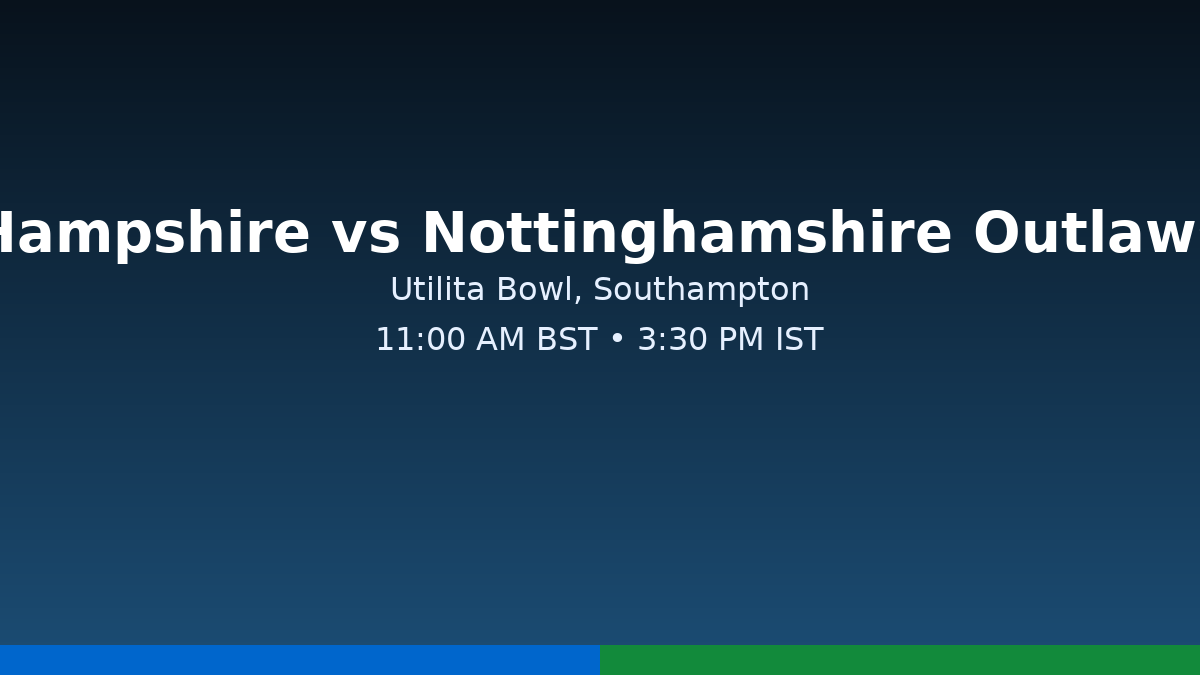 Read more about the article Hampshire v Nottinghamshire Outlaws – 20th August – Preview & Predictions