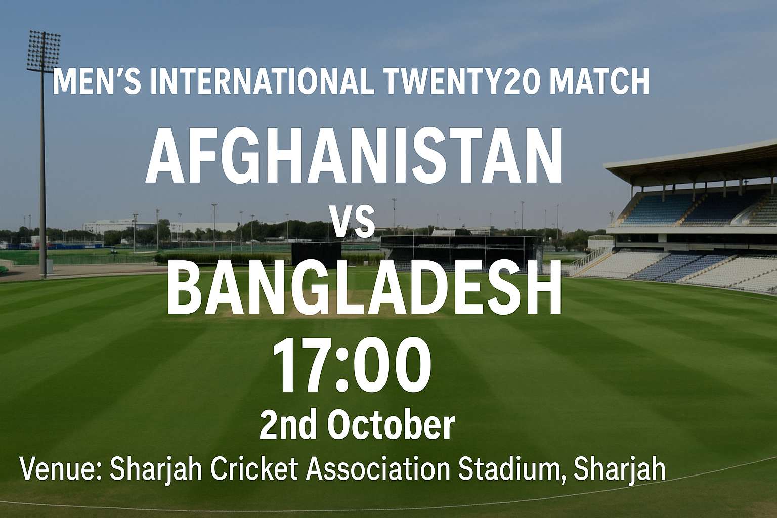 Read more about the article Afghanistan v Bangladesh – 2 October – T20I Preview & Prediction