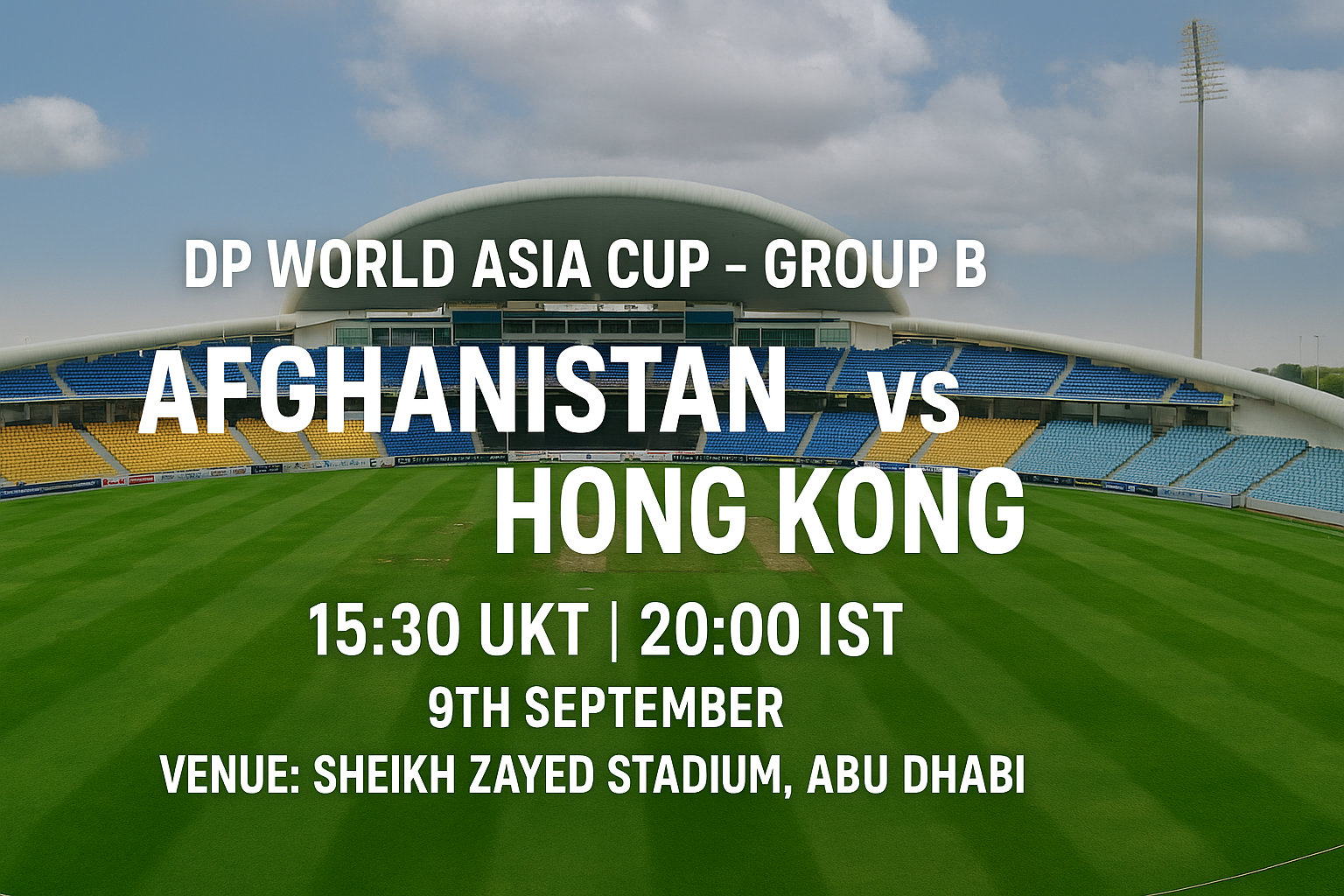 Read more about the article Afghanistan v Hong Kong – 9 September – Preview & Prediction