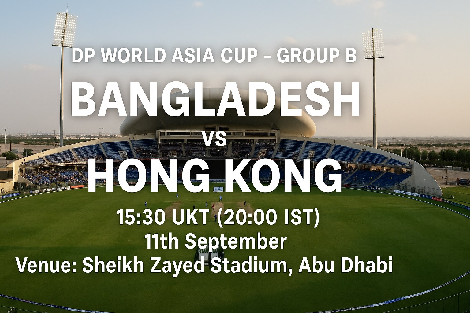 Read more about the article Bangladesh v Hong Kong – 11 September – Preview & Prediction