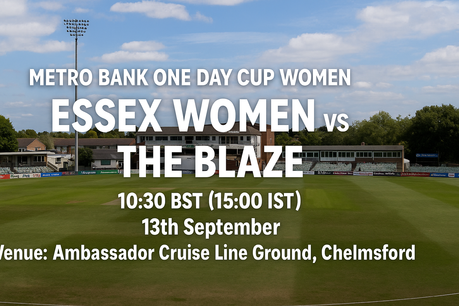 Read more about the article Essex Women v The Blaze – 13 September – Preview & Prediction