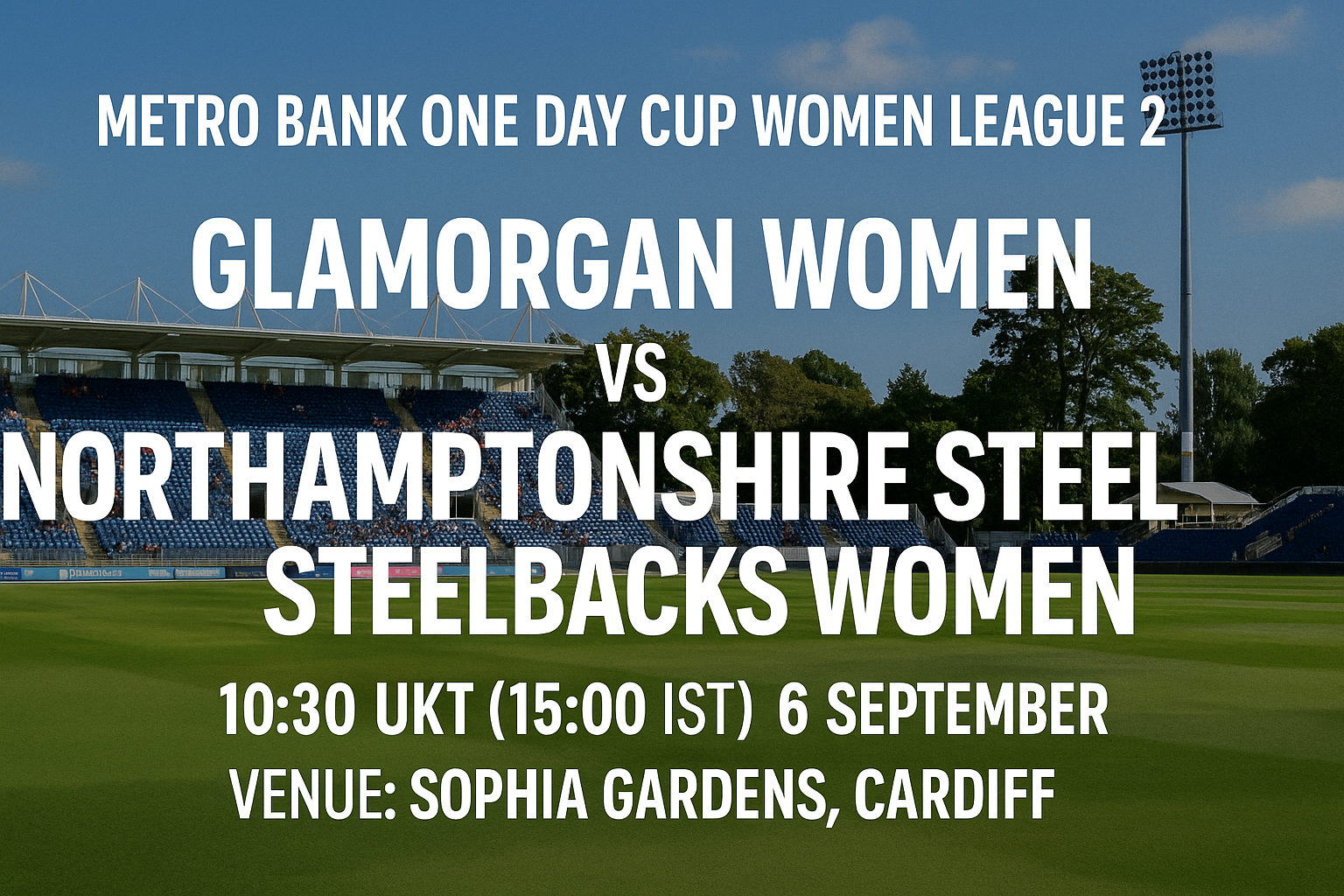 Read more about the article Glamorgan Women v Northamptonshire Steelbacks Women – 6 September – Preview & Prediction