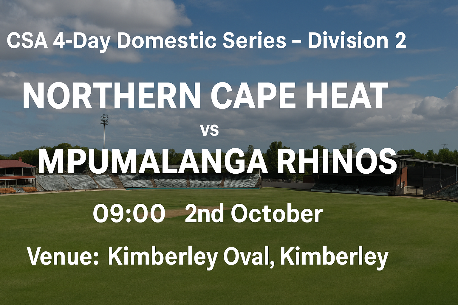 Read more about the article Northern Cape Heat v Mpumalanga Rhinos – 2 October – Preview & Prediction