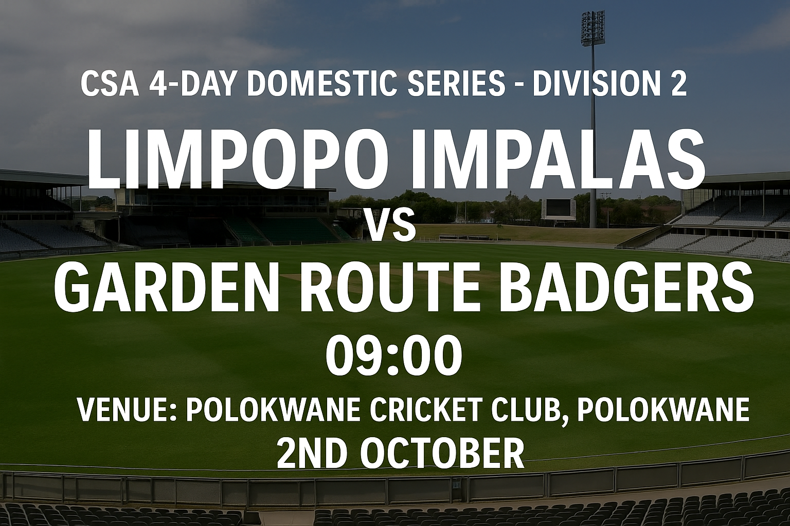 Read more about the article Limpopo Impalas v Garden Route Badgers – 2 October – Preview & Prediction