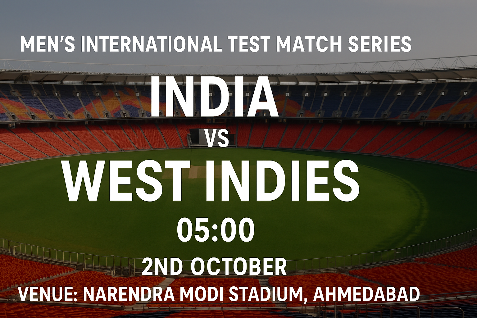 Read more about the article India v West Indies – 2 October – Test Match Preview & Prediction