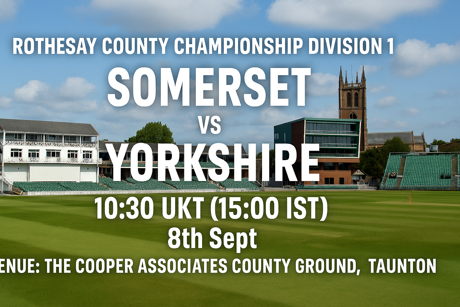 Read more about the article Somerset v Yorkshire – 8 September – Preview & Prediction