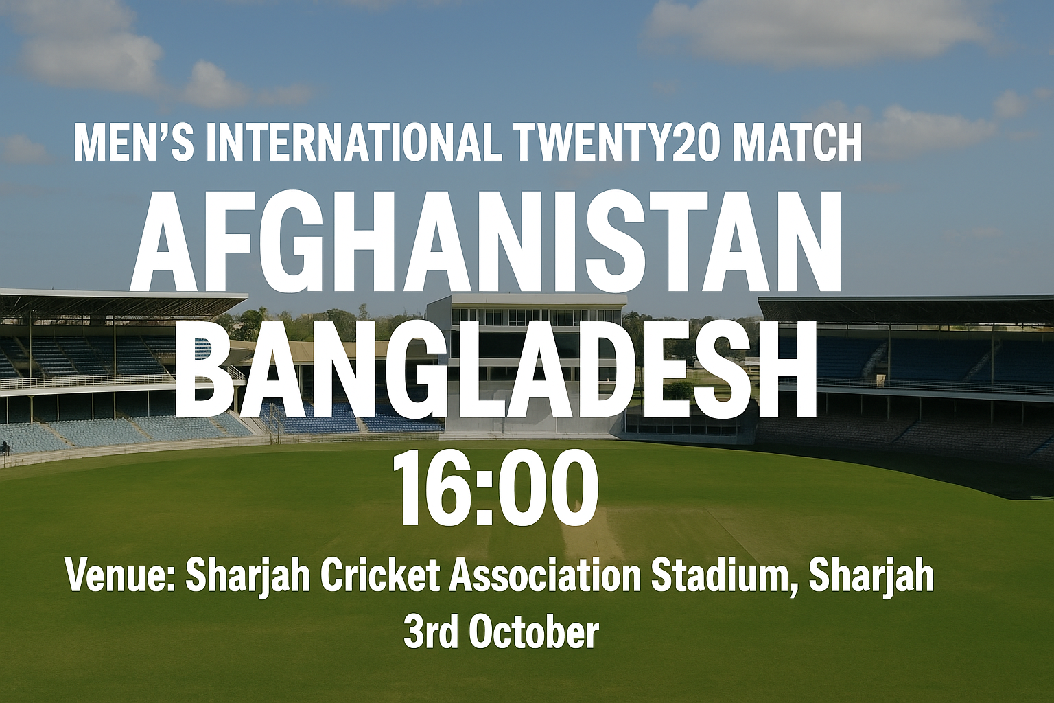 Read more about the article Afghanistan v Bangladesh – 3 October – Preview & Prediction