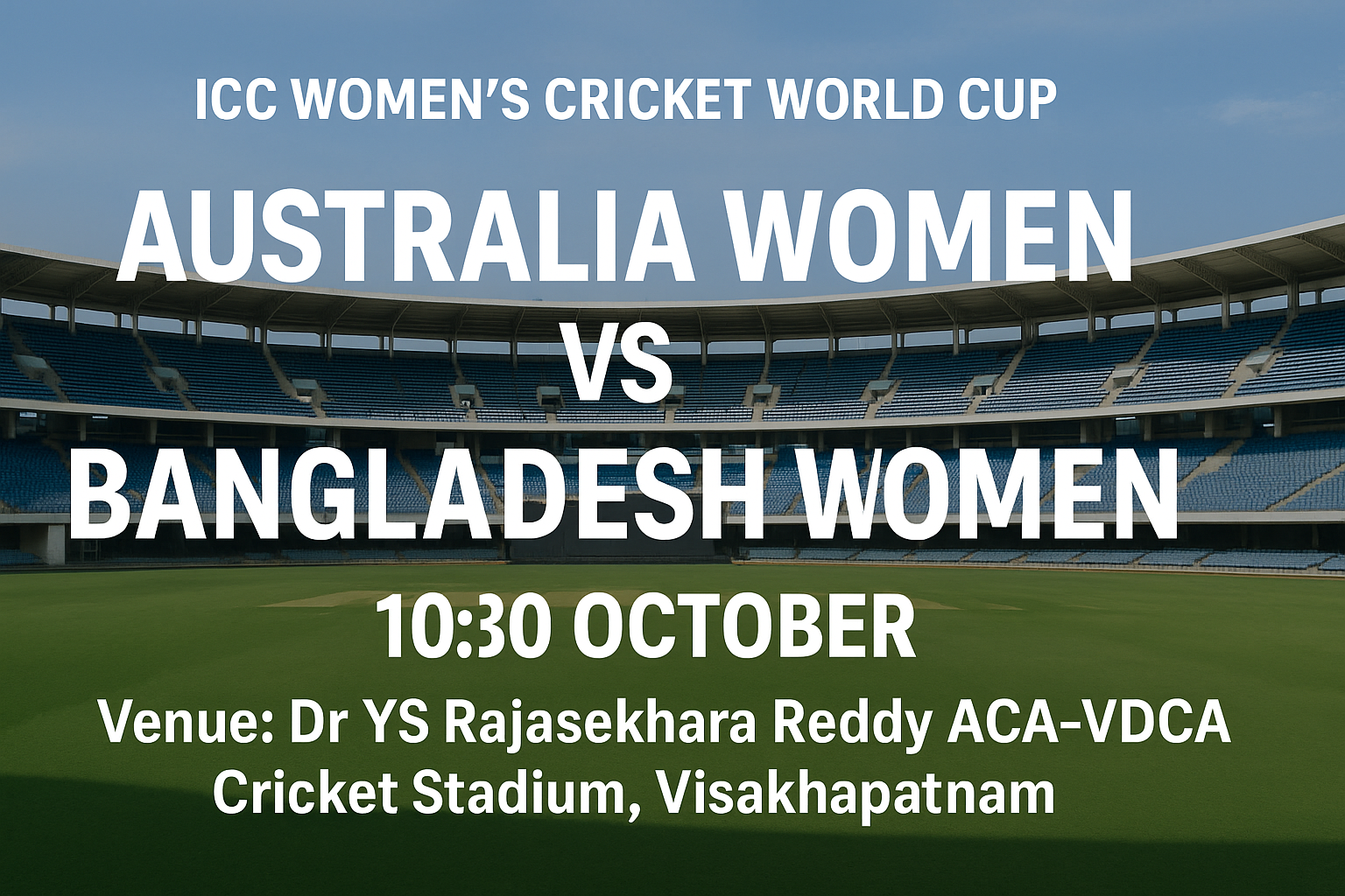 Read more about the article Australia Women v Bangladesh Women – 16 October – Preview & Prediction