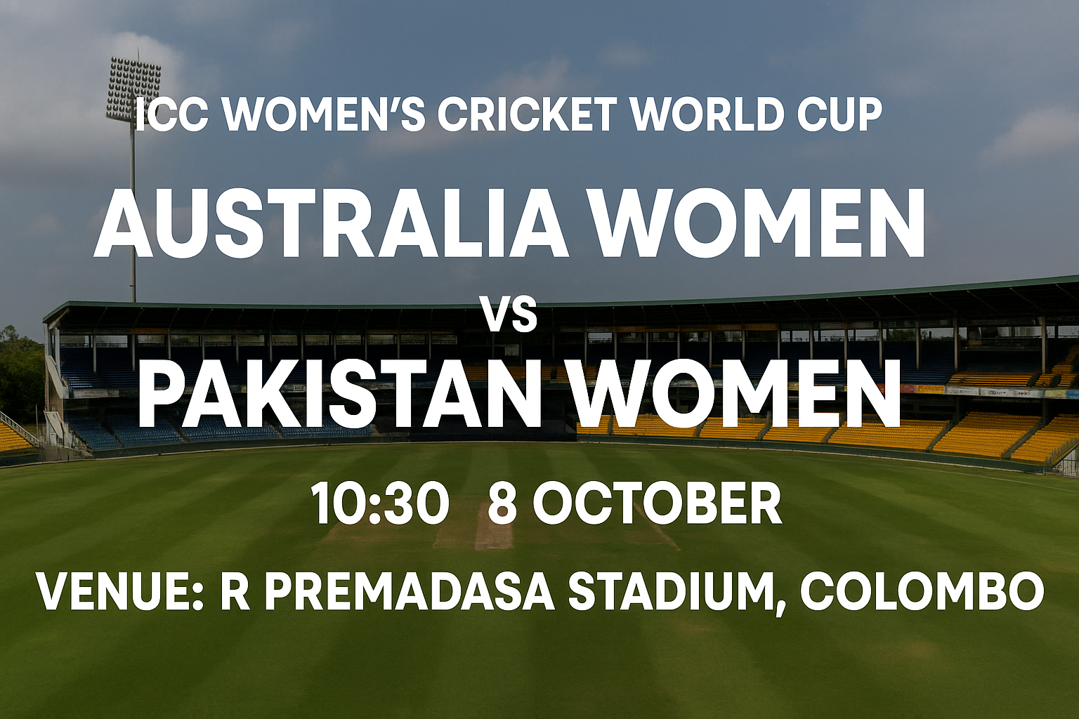 Read more about the article Australia Women v Pakistan Women – 8 October – Preview & Prediction