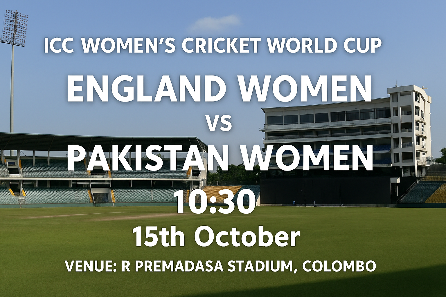 Read more about the article England Women v Pakistan Women – 15 October – Preview & Prediction