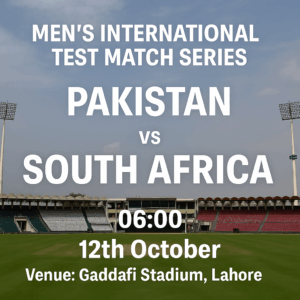 PAK vs SA Test Preview & Prediction 12th October 25