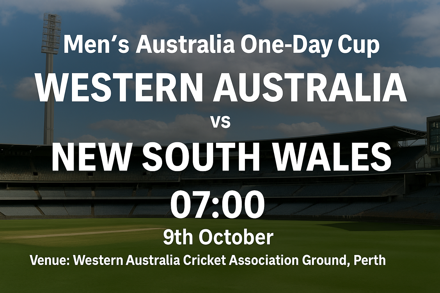 Read more about the article Western Australia v New South Wales – 9 October – Preview & Prediction