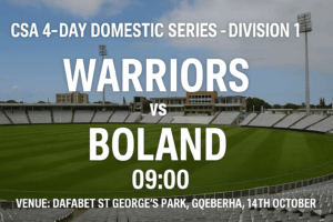 Warriors vs Boland Preview & Prediction 14th October 25