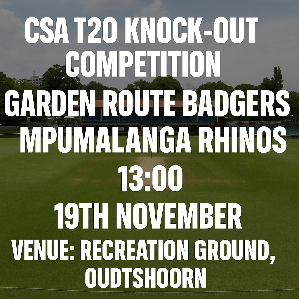 Read more about the article Garden Route Badgers v Mpumalanga Rhinos – 19 November – Preview & Prediction