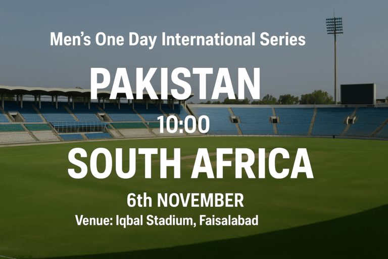 Read more about the article Pakistan v South Africa – 6 November – Preview & Prediction