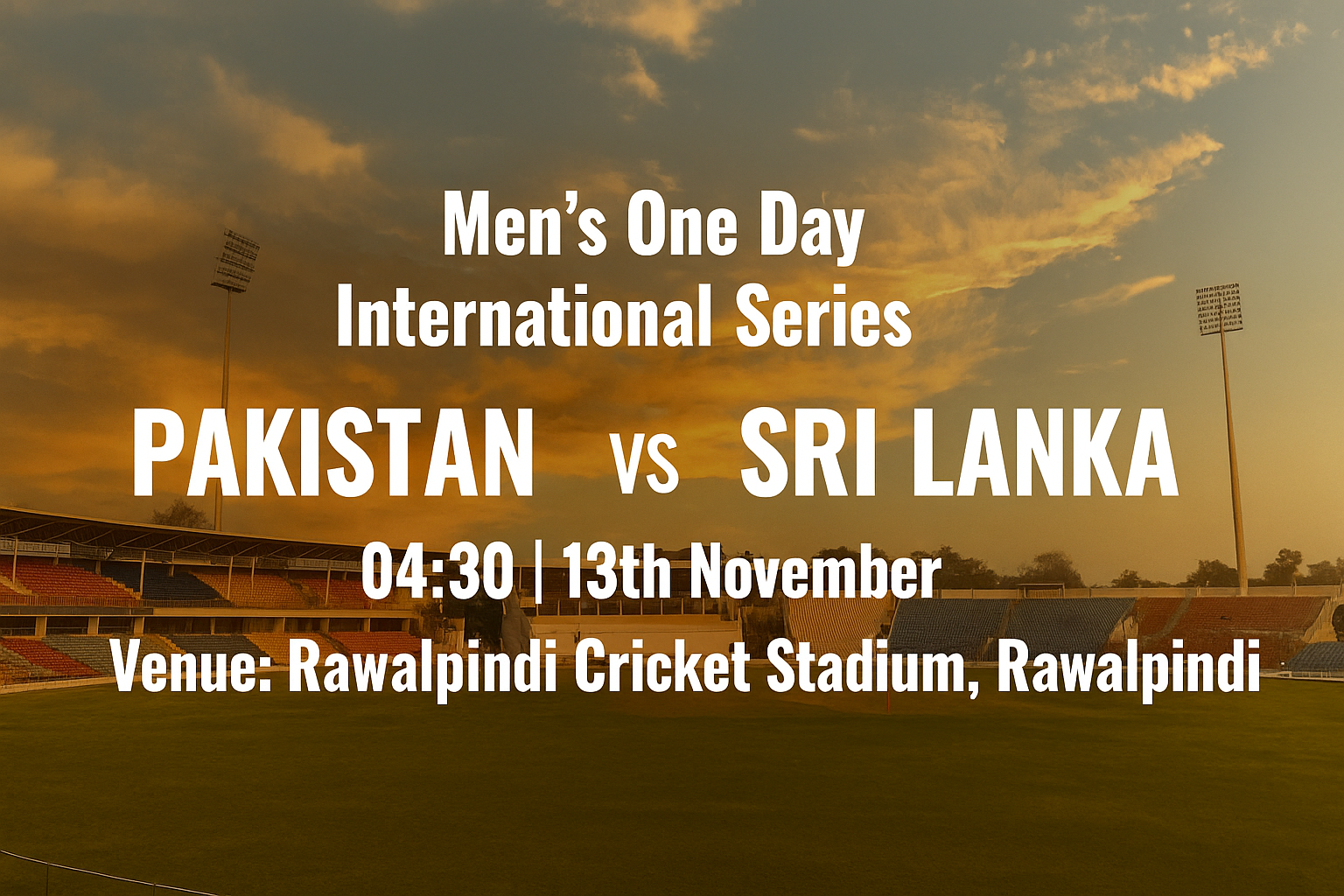 Read more about the article Pakistan v Sri Lanka – 13 November – Preview & Prediction