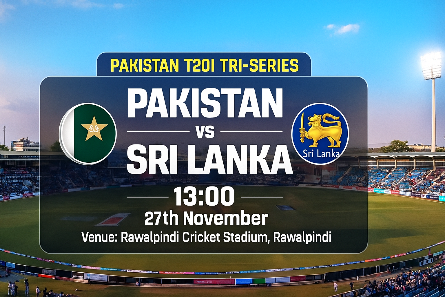 Read more about the article Pakistan v Sri Lanka – 27 November – Preview & Prediction