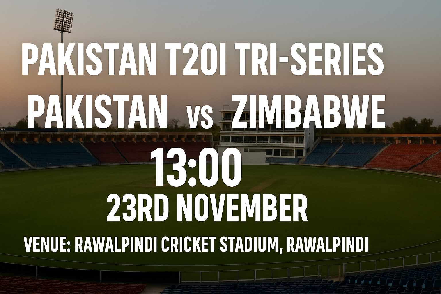 Read more about the article Pakistan v Zimbabwe – 23 November – Preview & Prediction