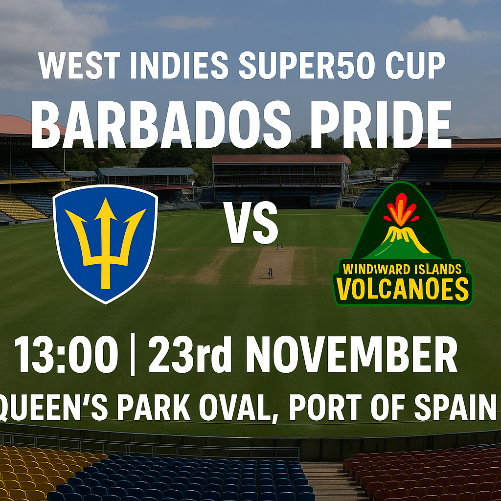 Read more about the article Barbados Pride v Windward Volcanoes – 23 November – Preview & Prediction