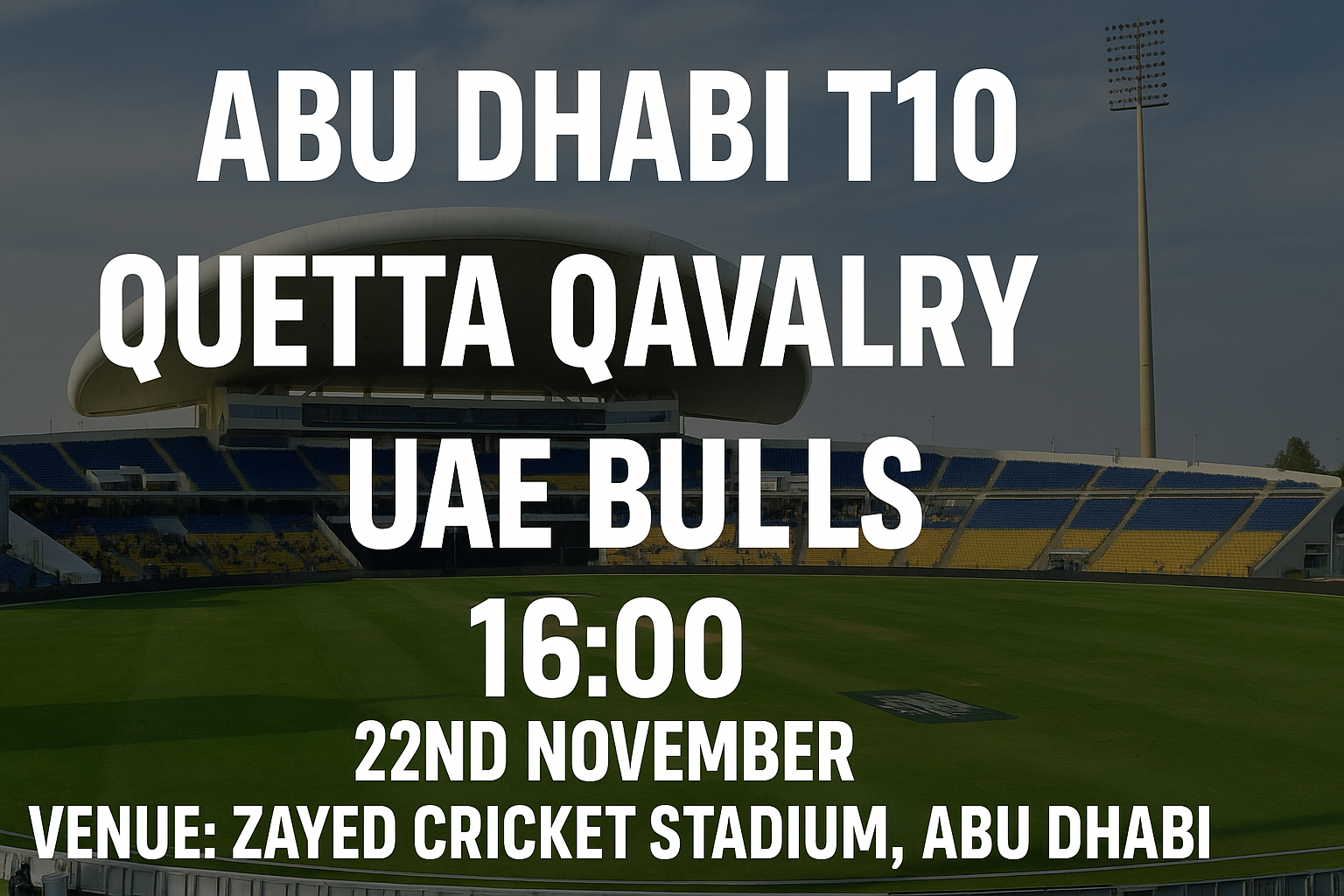 Read more about the article Quetta Qavalry v UAE Bulls – 22 November – Preview & Prediction