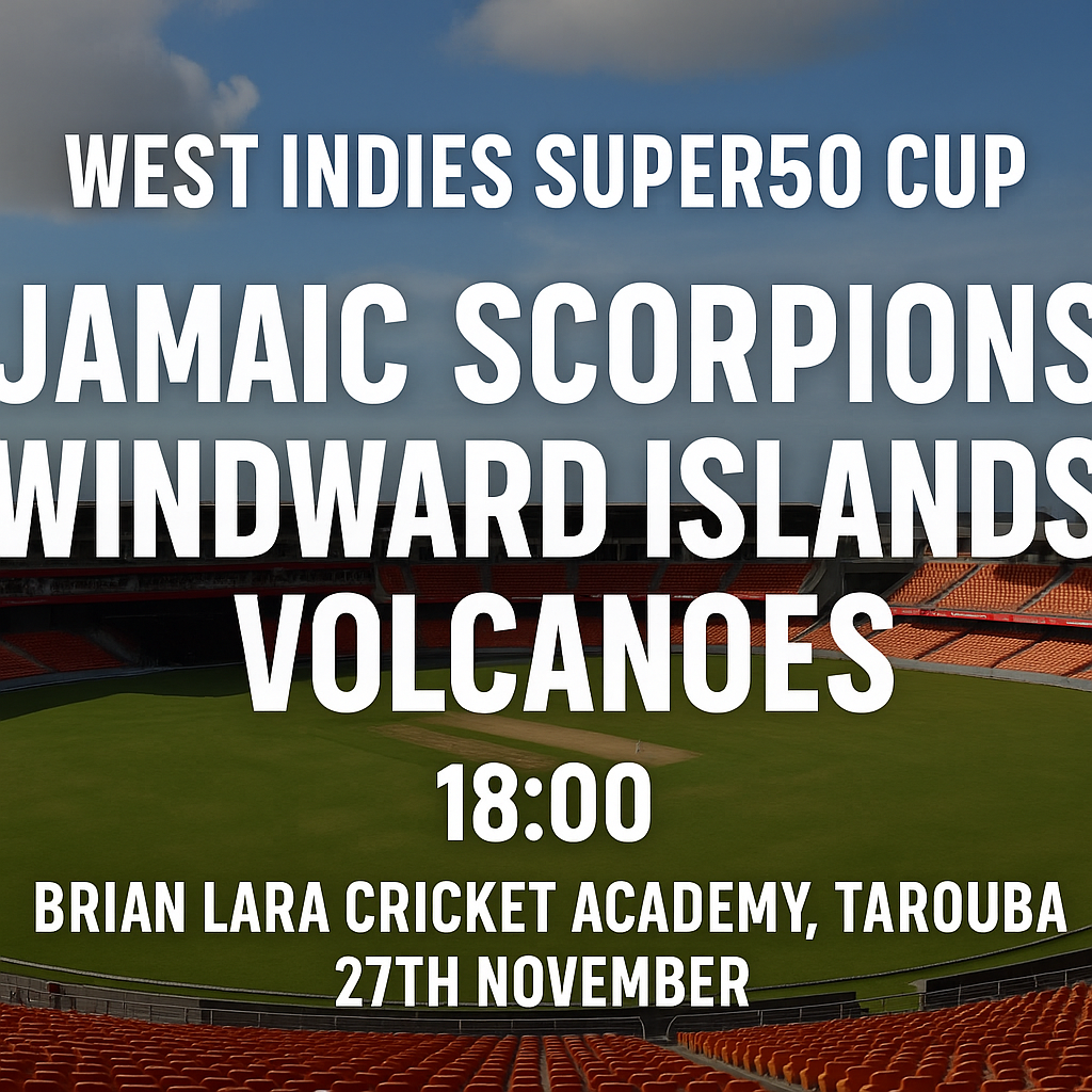 Read more about the article Jamaica Scorpions v Windward Islands Volcanoes – 27 November – Preview & Prediction