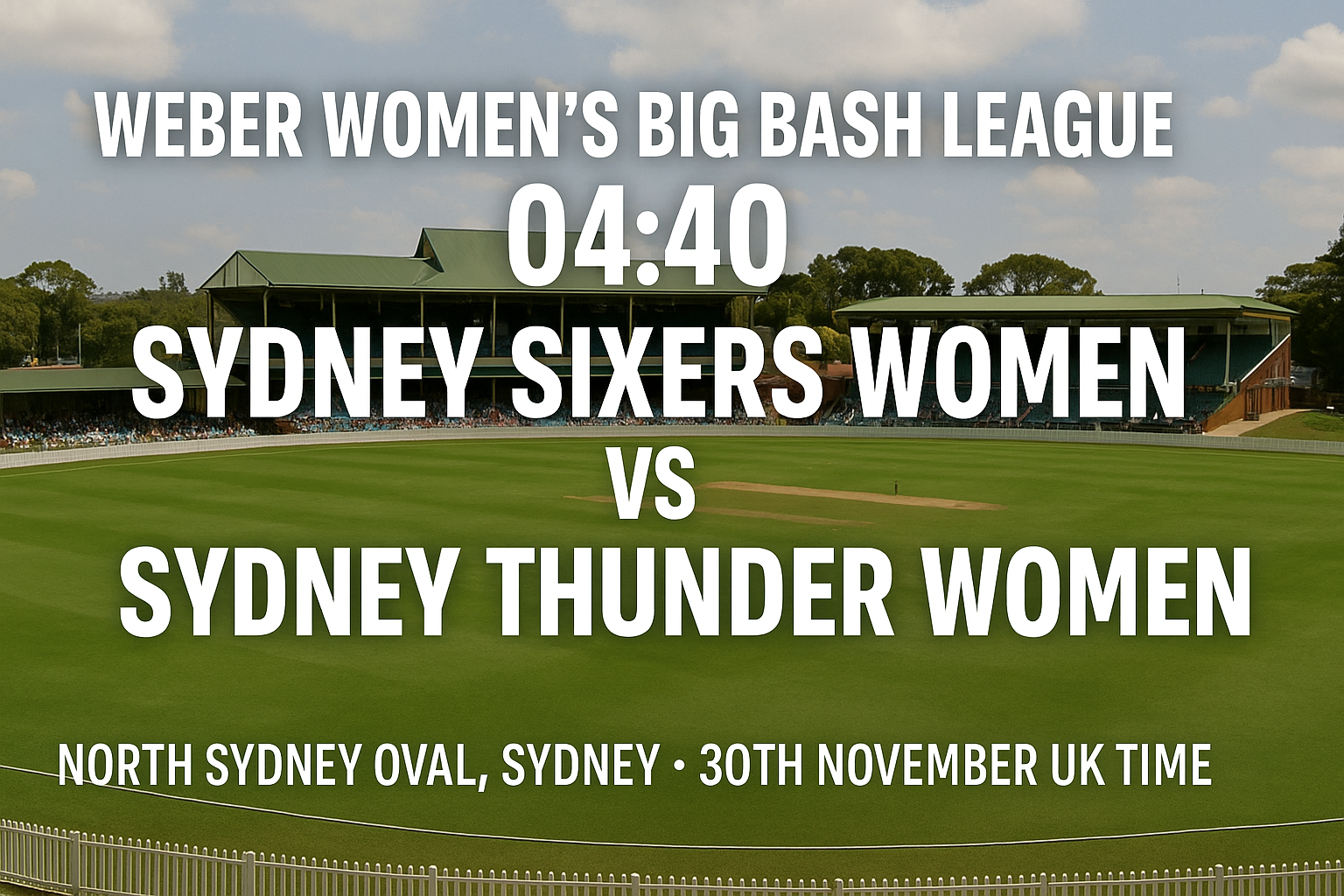 Read more about the article Sydney Sixers Women v Sydney Thunder Women – 30 November – Preview & Prediction