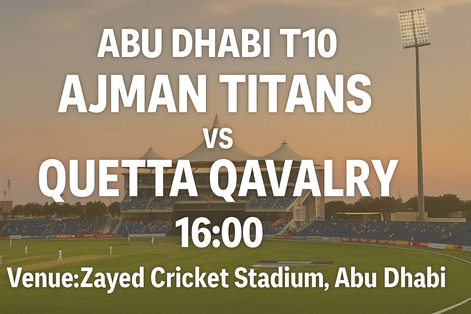 Read more about the article Ajman Titans v Quetta Qavalry – 19 November – Preview & Prediction