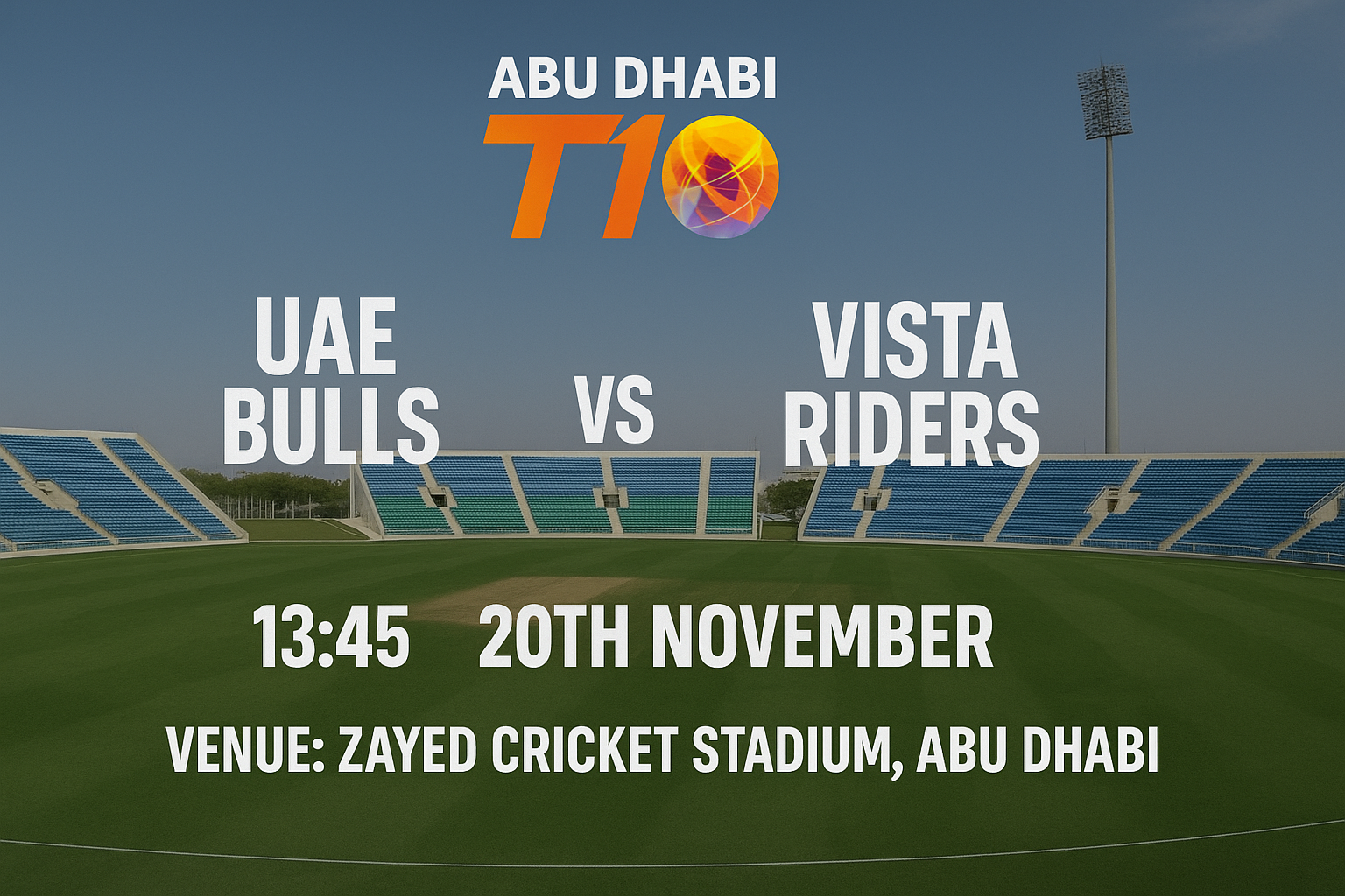 Read more about the article UAE Bulls v Vista Riders – 20 November – Preview & Prediction