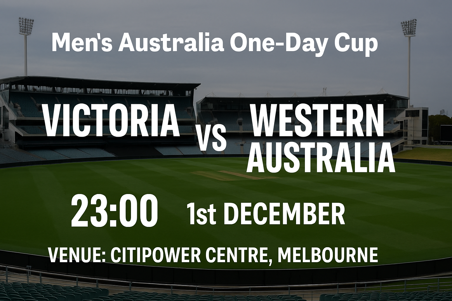 Read more about the article Victoria v Western Australia – 1 December – Preview & Prediction