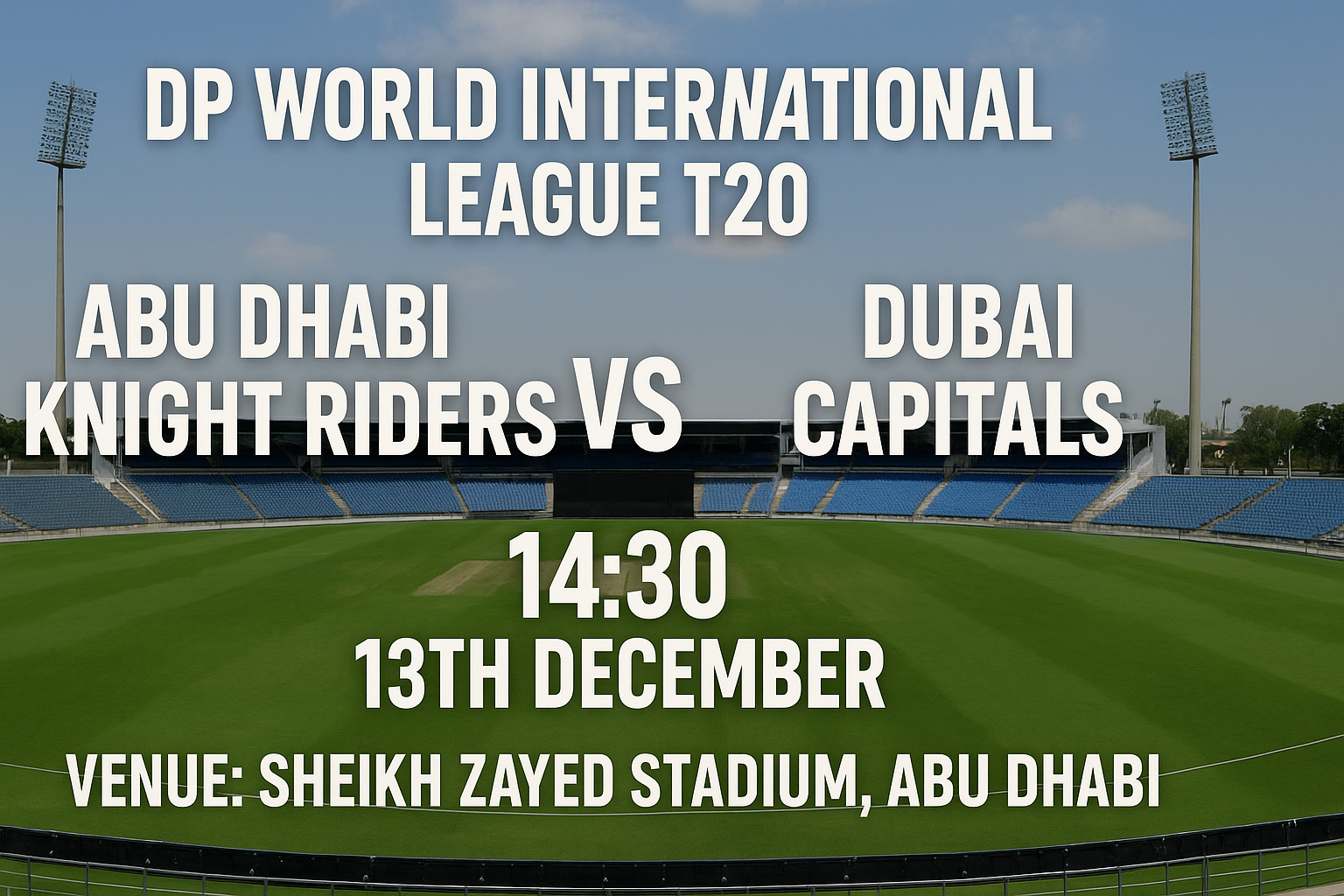 Read more about the article Abu Dhabi Knight Riders v Dubai Capitals – 13 December – Preview & Prediction