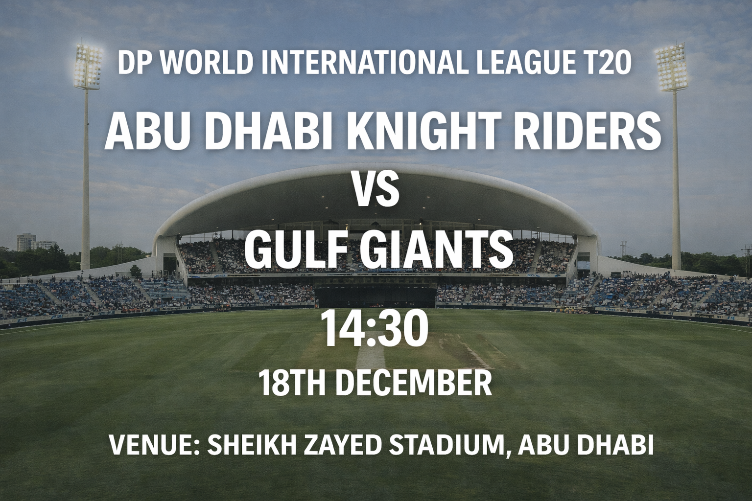 Read more about the article Abu Dhabi Knight Riders v Gulf Giants – 18 December – Preview & Prediction