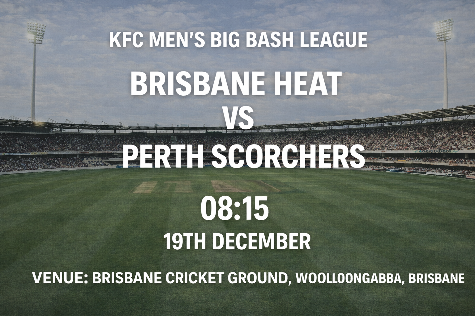 Read more about the article Brisbane Heat v Perth Scorchers – 19 December – Preview & Prediction