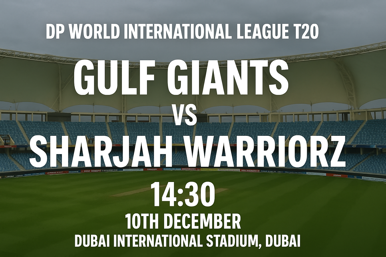 Read more about the article Gulf Giants v Sharjah Warriorz – 10 December – Preview & Prediction