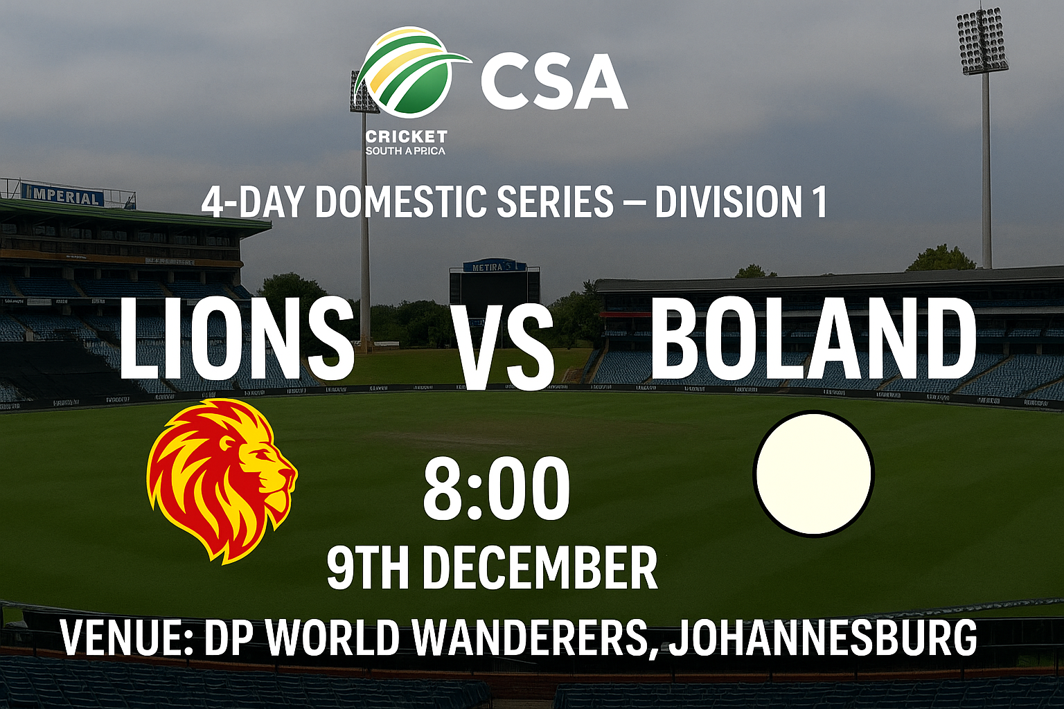 Read more about the article Lions v Boland – 9 December – Preview & Prediction
