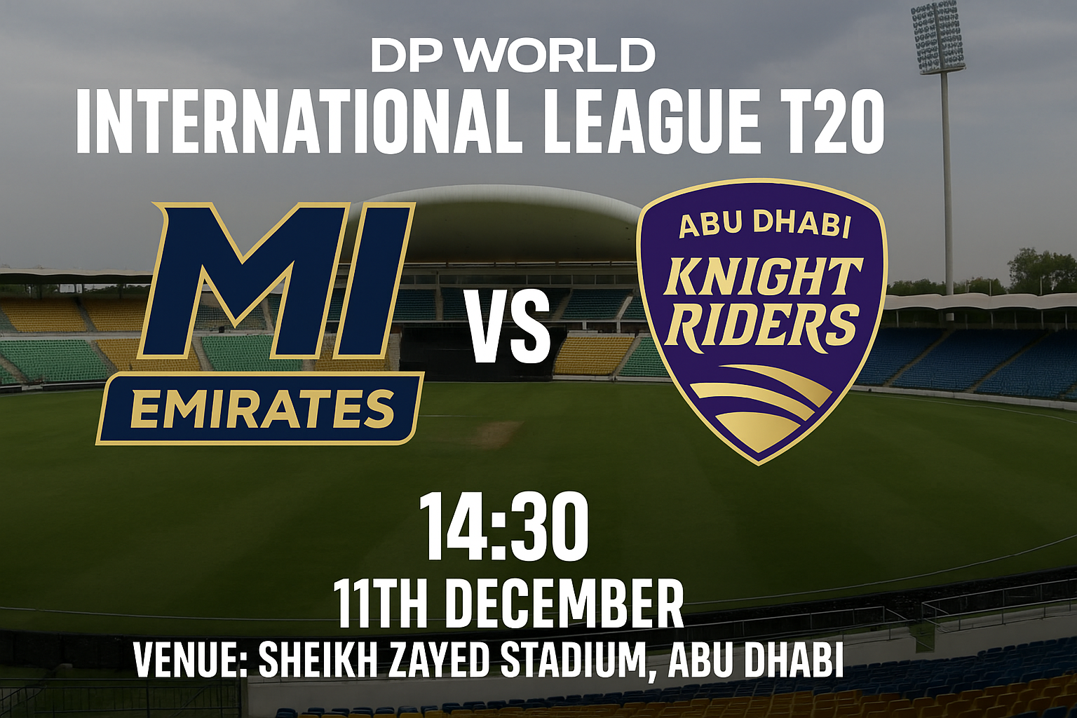 Read more about the article MI Emirates v Abu Dhabi Knight Riders – 11 December – Preview & Prediction