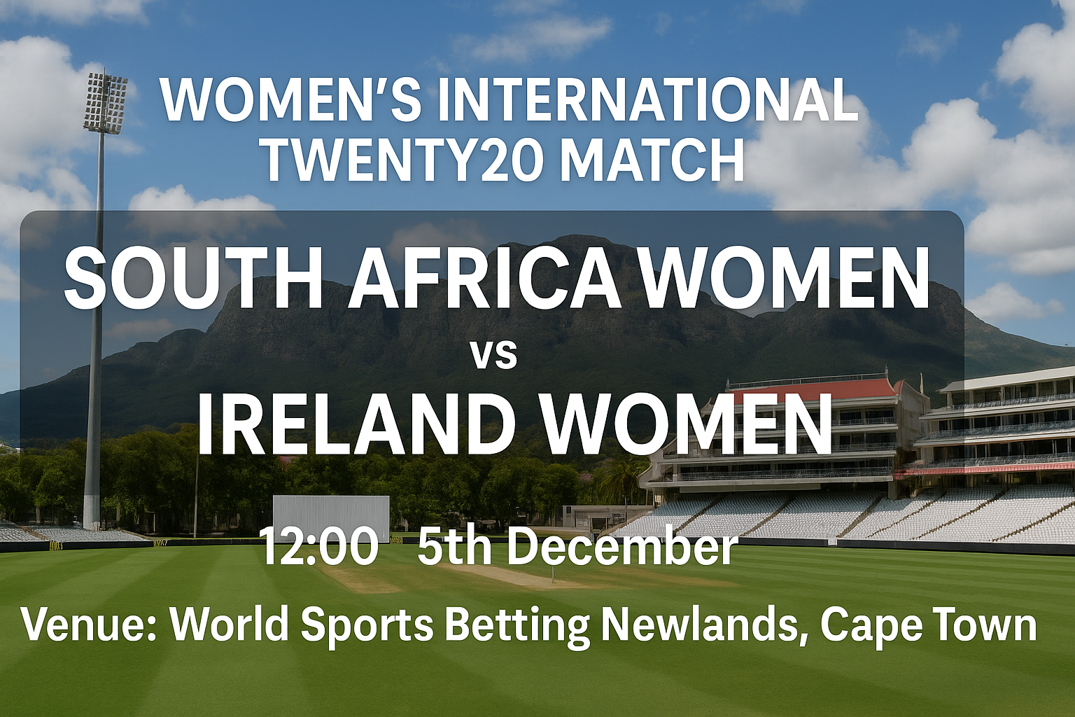 Read more about the article South Africa Women v Ireland Women – 5 December – Preview & Prediction