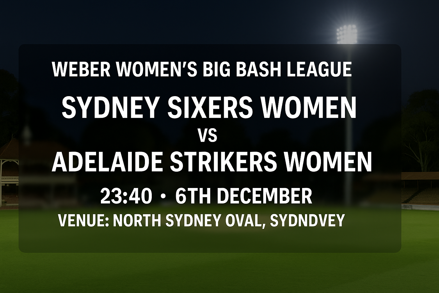 Read more about the article Sydney Sixers Women v Adelaide Strikers Women – 6 December – Preview & Prediction