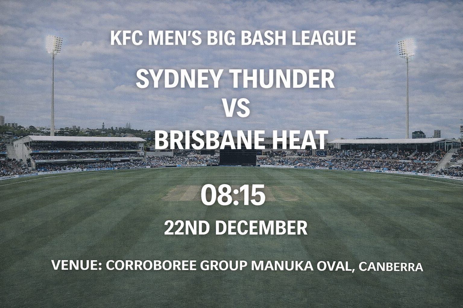 Read more about the article Sydney Thunder v Brisbane Heat – 22 December – Preview & Prediction