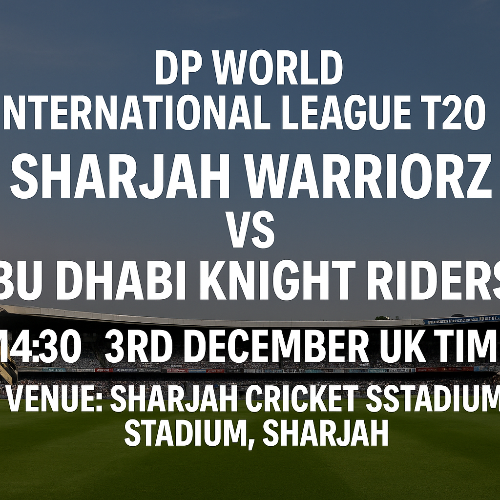 Read more about the article Sharjah Warriorz v Abu Dhabi Knight Riders – 3 December – Preview & Prediction