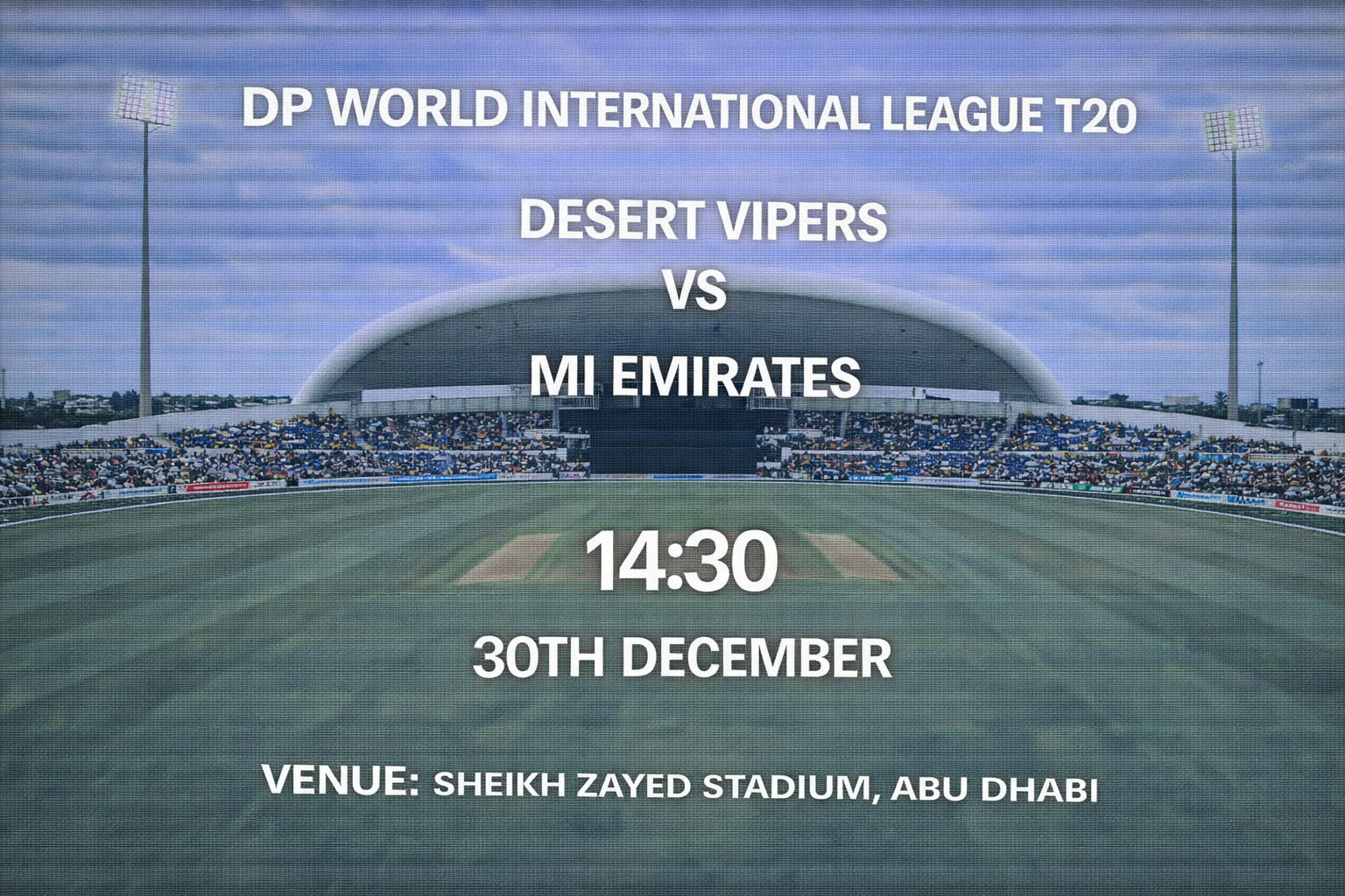 Read more about the article Desert Vipers v MI Emirates – 30 December – Preview & Prediction