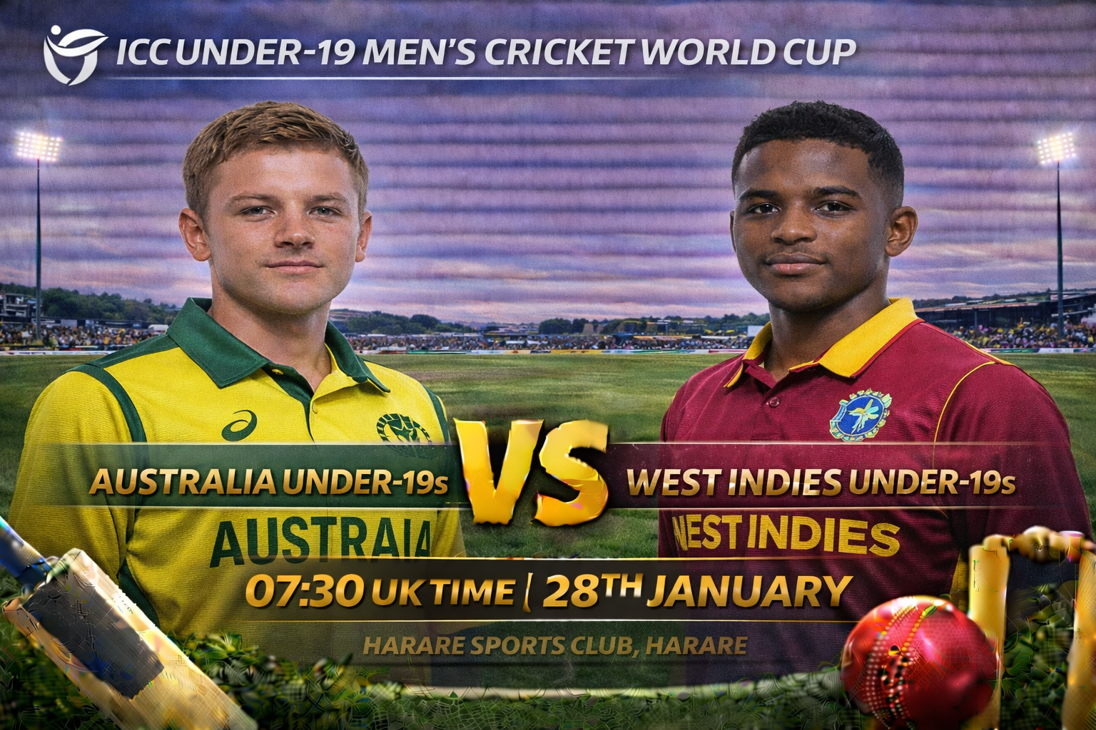Read more about the article Australia Under-19s v West Indies Under-19s – 28 January – Preview & Prediction