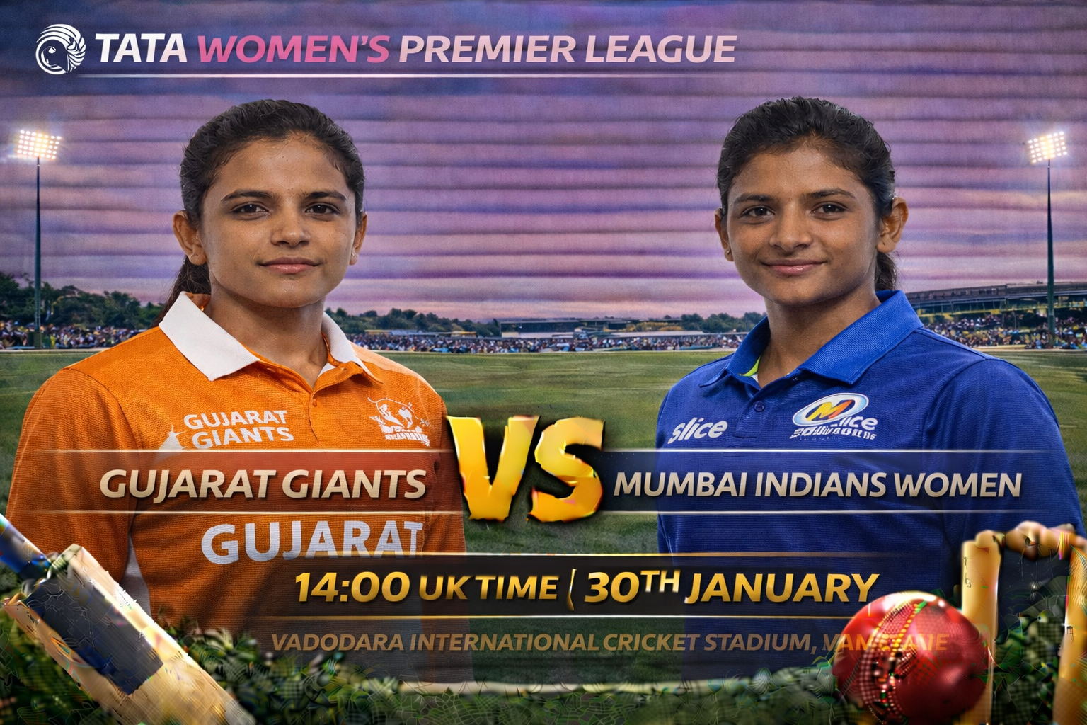 Read more about the article Gujarat Giants v Mumbai Indians Women – 30 January – Preview & Prediction