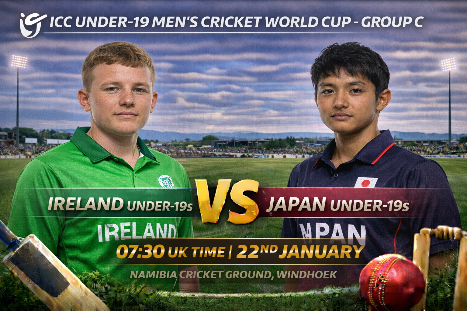 Read more about the article Ireland Under-19s v Japan Under-19s – 22 January – Preview & Prediction