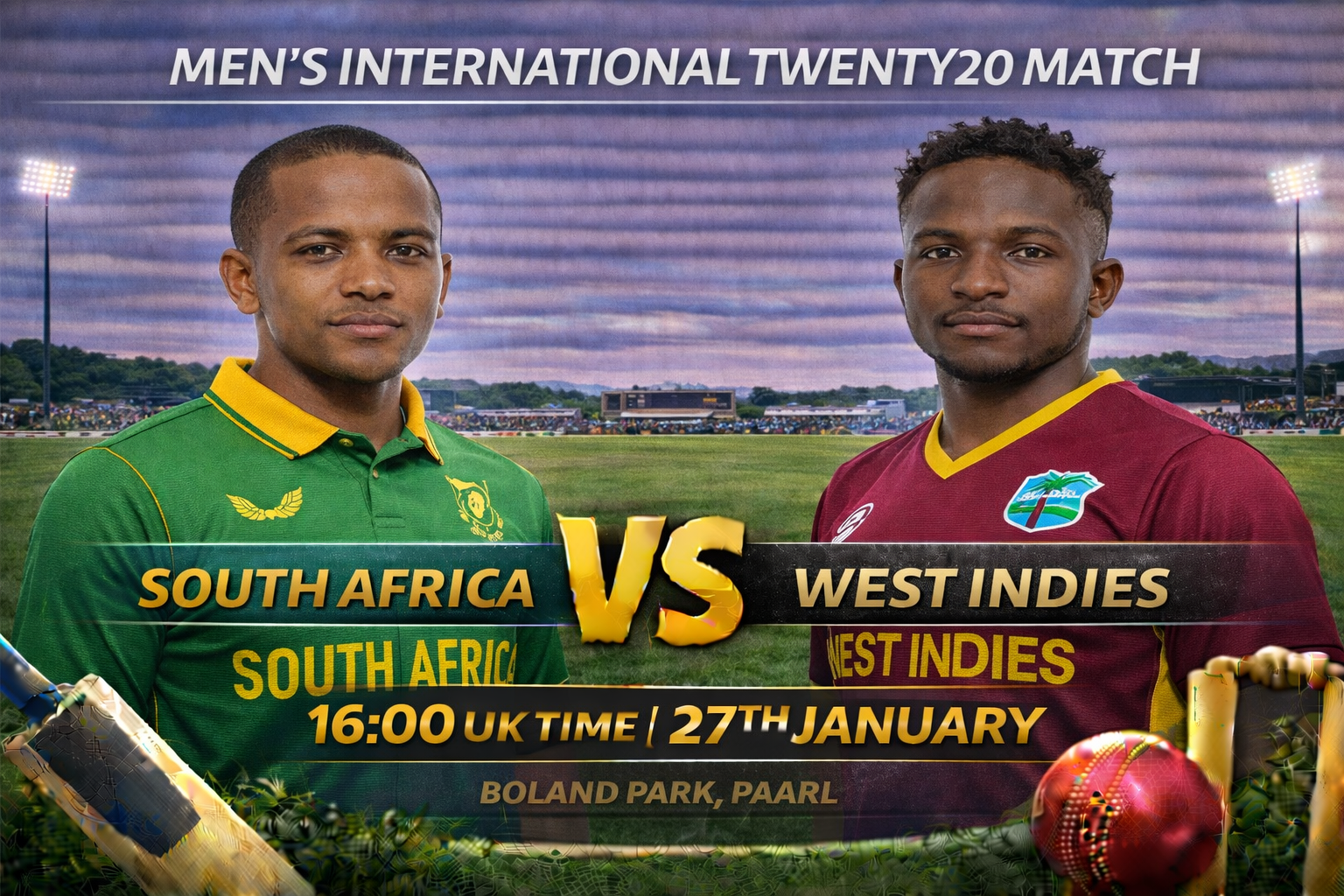 Read more about the article South Africa v West Indies – 27 January – Preview & Prediction